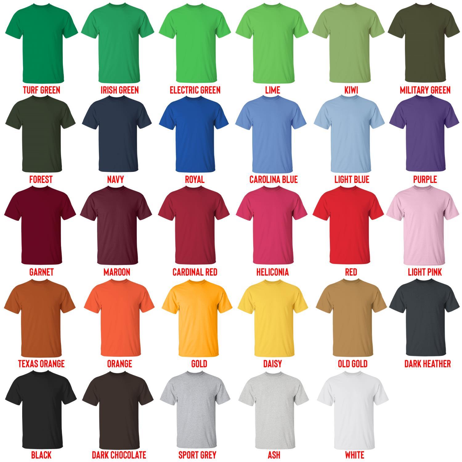 t shirt color chart - Ruri Rocks Store